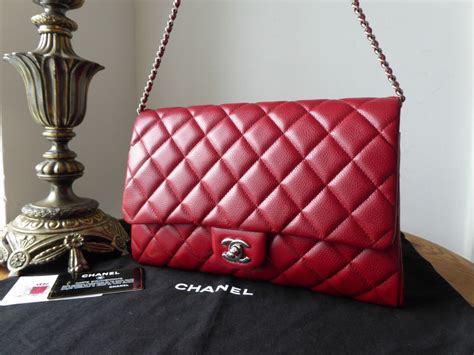 chanel clutch red caviar|Chanel Red Quilted Caviar Timeless Classic Clutch With Chain .